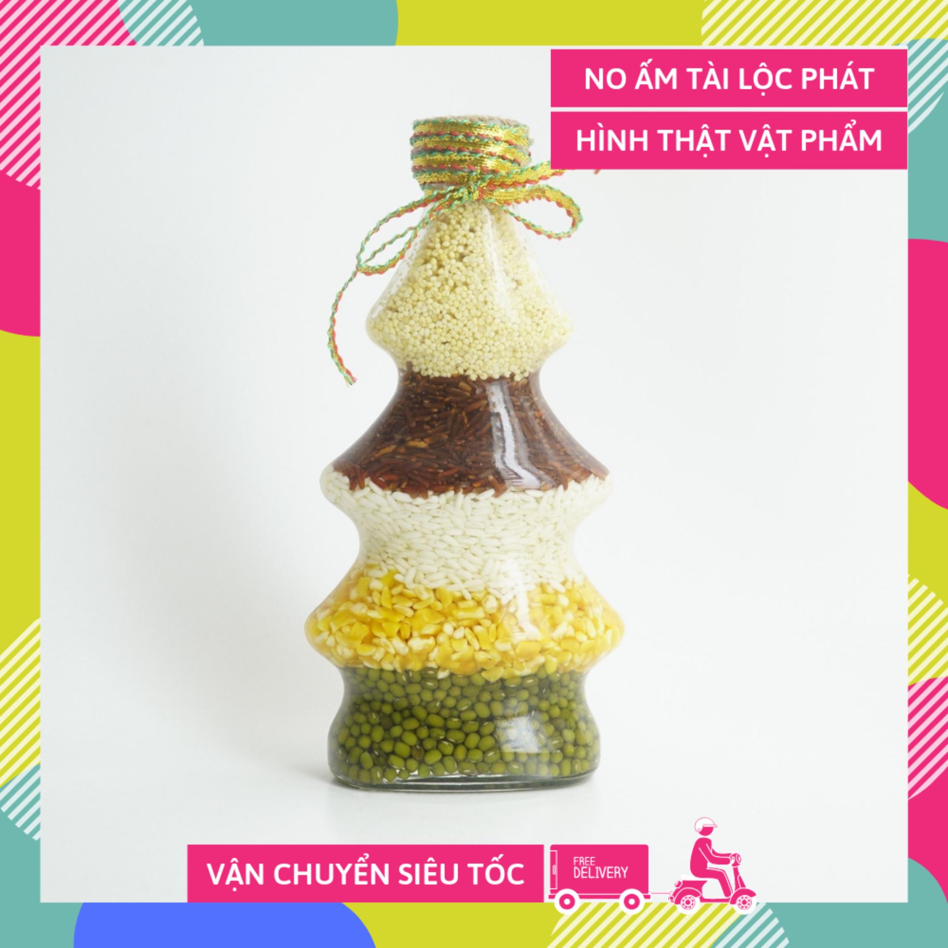 Chai ngũ cốc phong thủy CÂY THÔNG phát tài - Cao 20cm