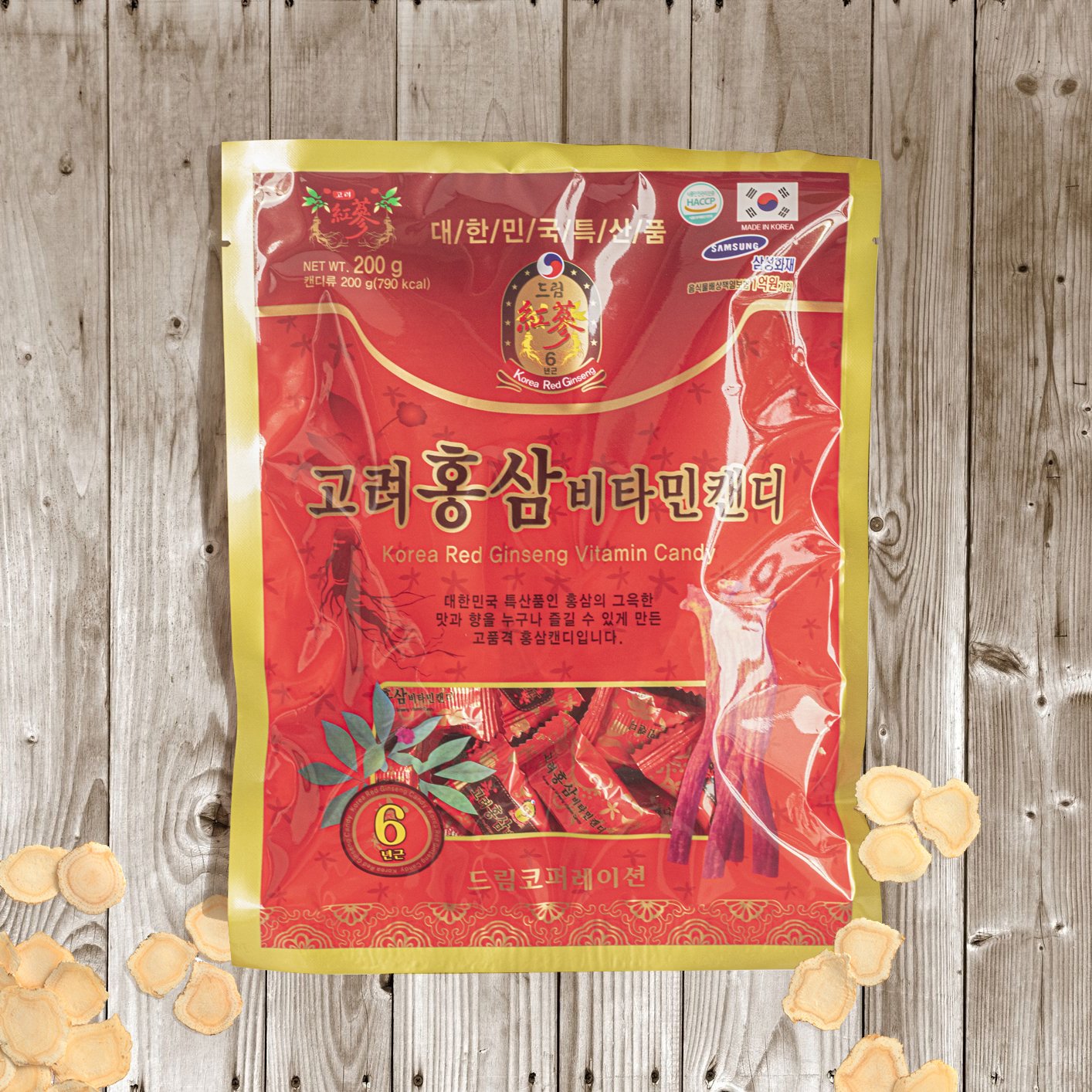 Kẹo Hồng Sâm Vitamin Hàn Quốc - Túi 200gr