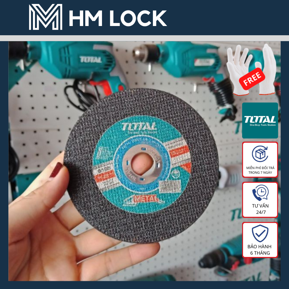 ĐĨA CẮT KIM LOẠI TOTAL 4”, 5” (100, 125mm) CAO CẤP - HÀNG CHÍNH HÃNG - HM LOCK