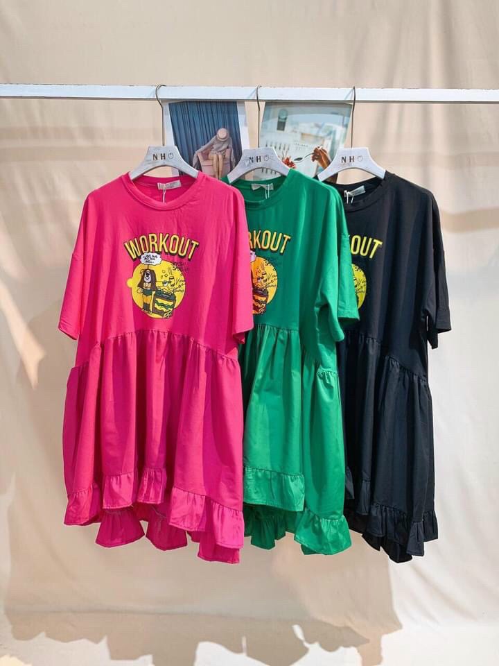 Đầm oversize, bầu bì bon chen thoải mái (dưới 65kg)