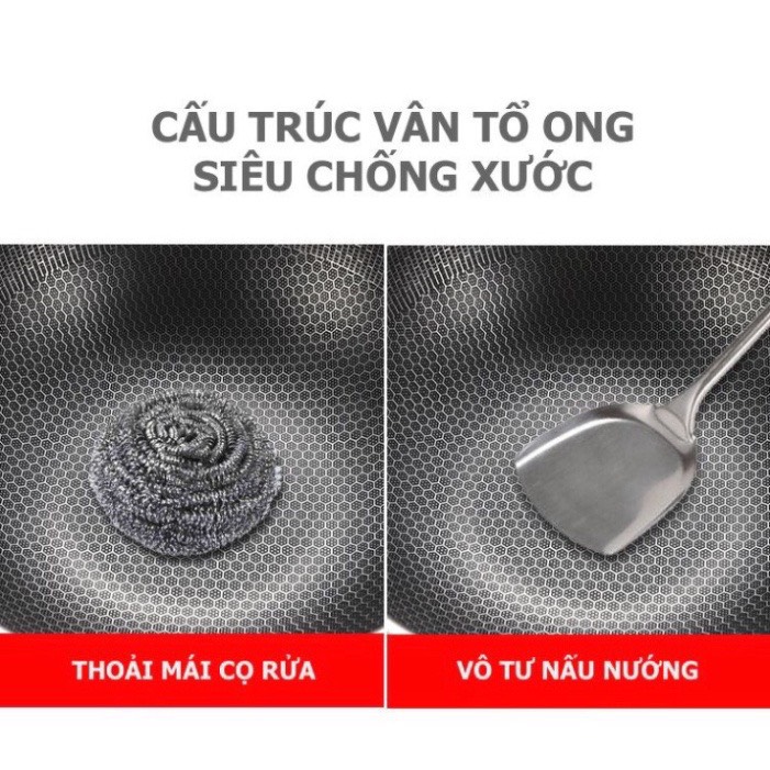 Chảo Chống Dính Vân Tổ Ong Cao Cấp - Lòng Sâu - 𝐝𝐮̀𝐧𝐠 đ𝐮̛𝐨̛̣𝐜 𝐜𝐡𝐨 𝐭𝐚̂́𝐭 𝐜𝐚̉ 𝐥𝐨𝐚̣𝐢 𝐛𝐞̂́𝐩