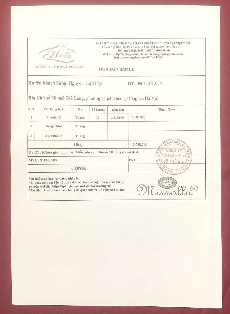 Vitamin E Đỏ Nga Mirrolla, hộp 30 viên