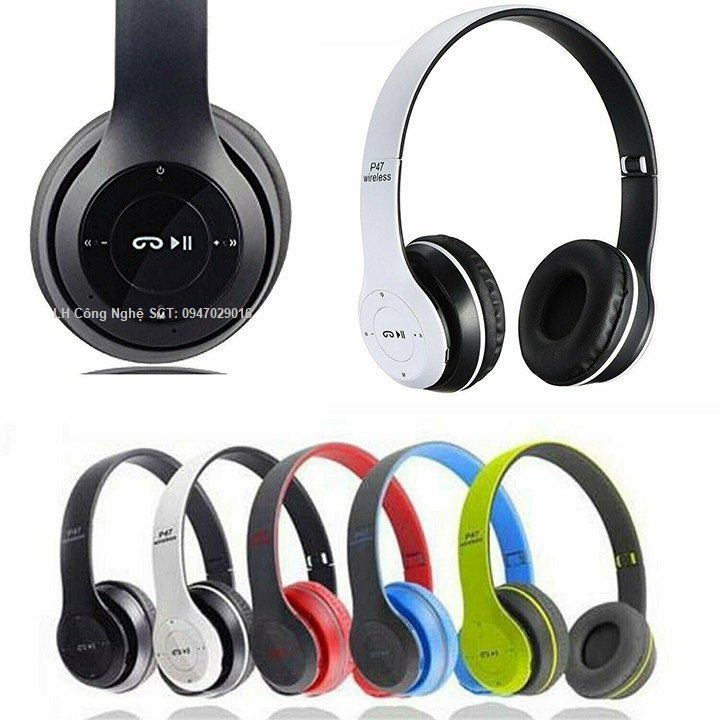 [ GIÁ SỐC ] Tai nghe chụp tai Bluetooth P47 , Thiết Kế Thế Thao , Âm Thanh Sống Động , Chống Ồn Hiệu Quả - Bảo hành Uy Tín Lỗi 1 Đổi 1