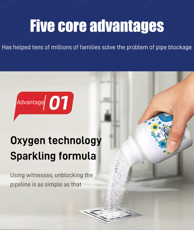 zaqu11 Effective Pipe Unblocker for Sinks and Toilets