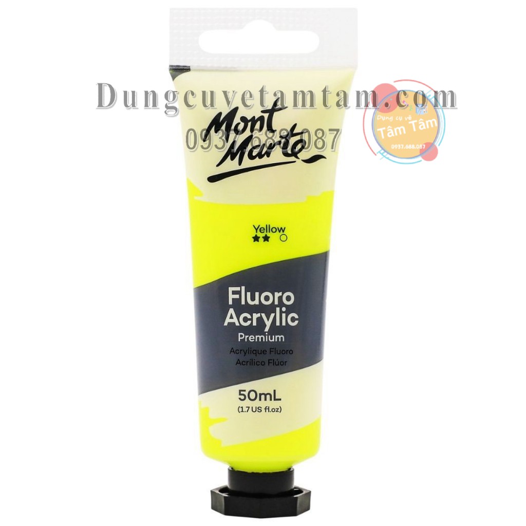 [ TÂM TÂM ]-Màu Acrylic METALLIC và Acrylic FLUORO Mont Marte 50ml