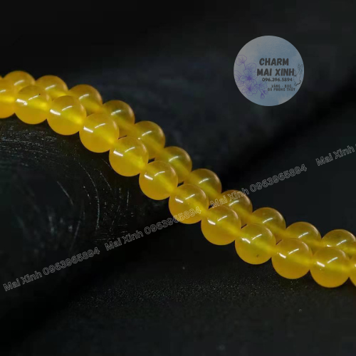 Chuỗi hạt đá mã não nhiều màu sắc - kích thước - dùng để xâu mix vòng nam nữ - phụ kiện trang sức phong thủy