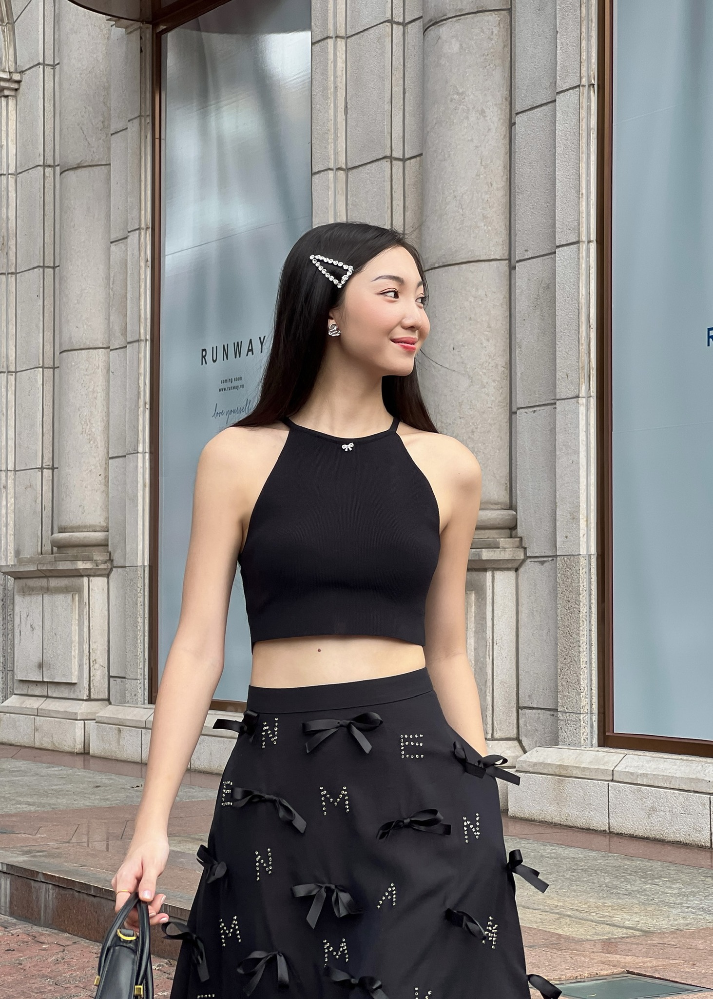 MAVEN - Áo len dệt kim đính charm nơ Sully Top