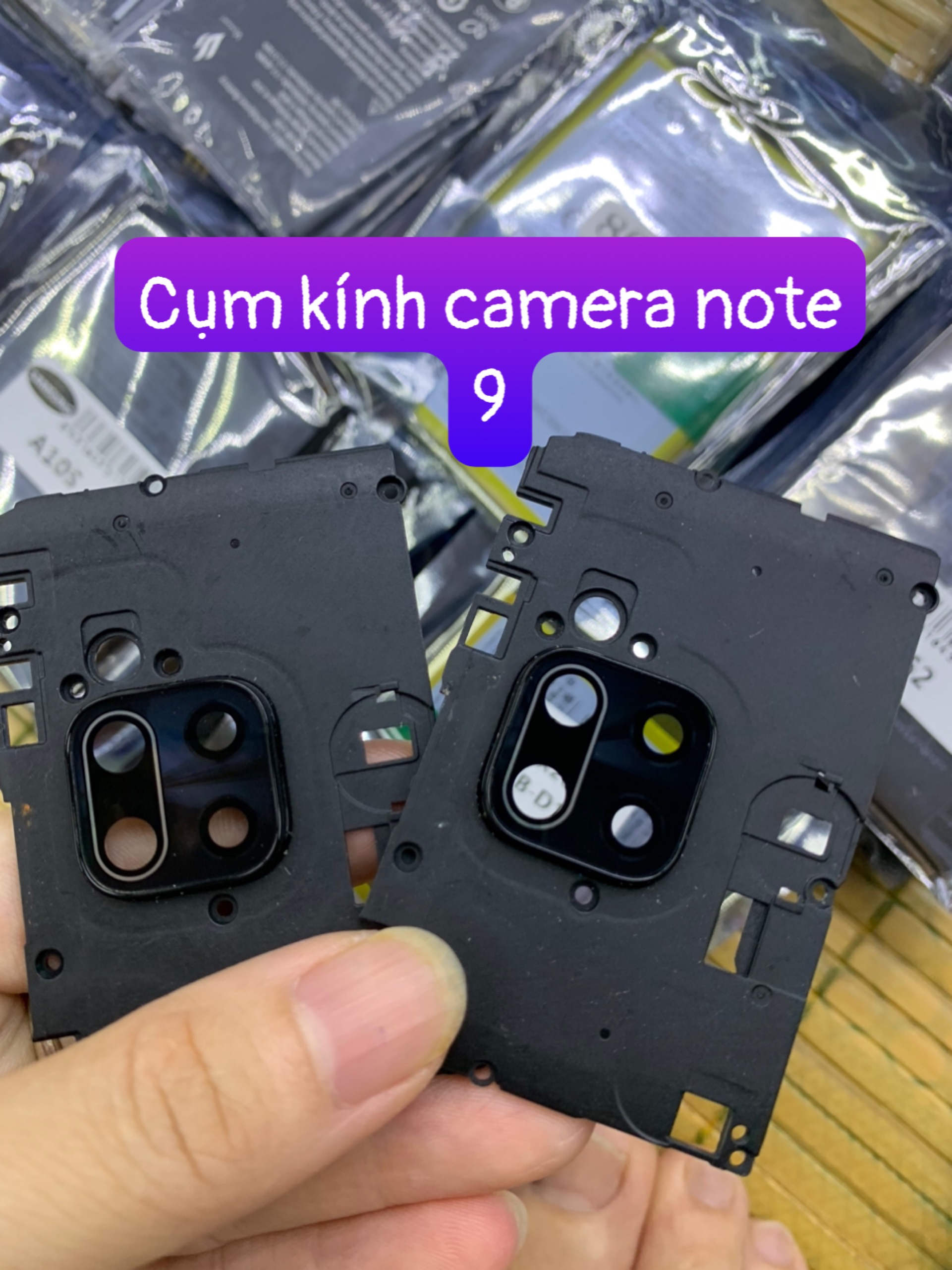 cụm kính camera điện thoại xiaomi redmi note 9