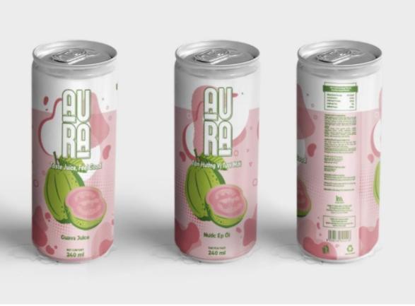 Lốc 6 lon Nước ép AURA vị ổi 240ml (6x240ml)