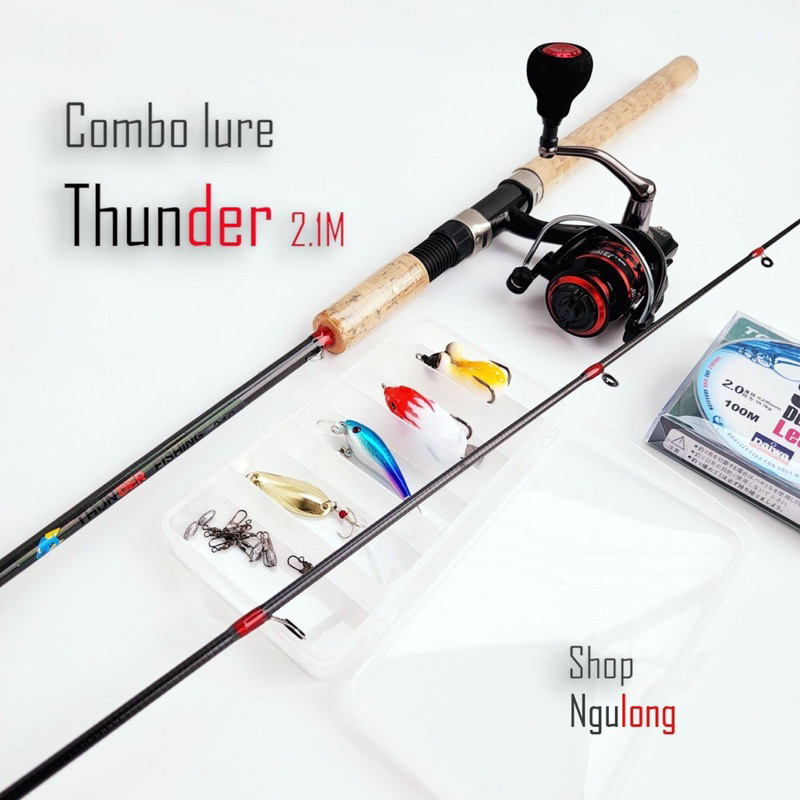 Bộ cần câu lure Thunder máy đứng Deukio FS2000