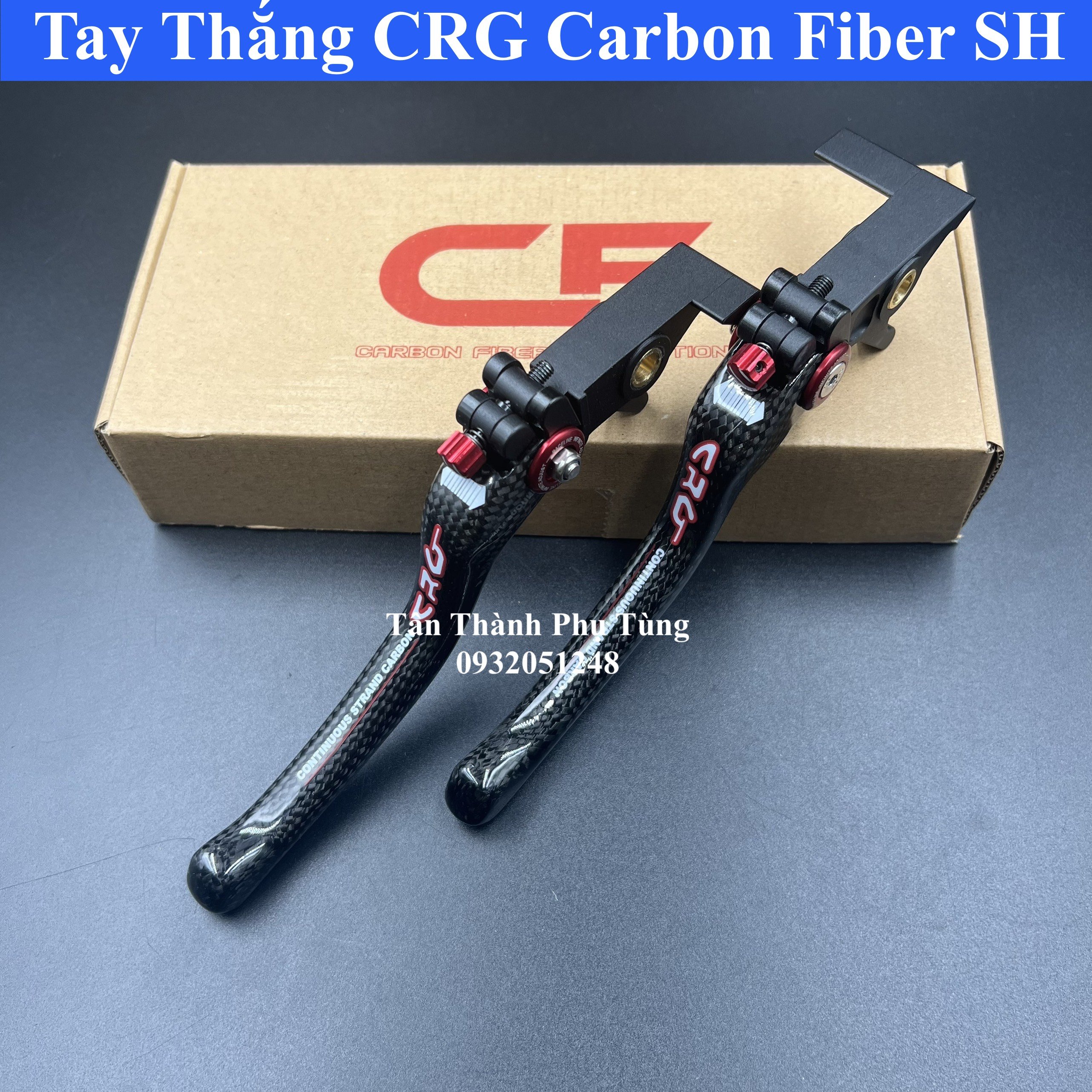 Tay thắng CRG Carbon Fiber SH 2 đĩa