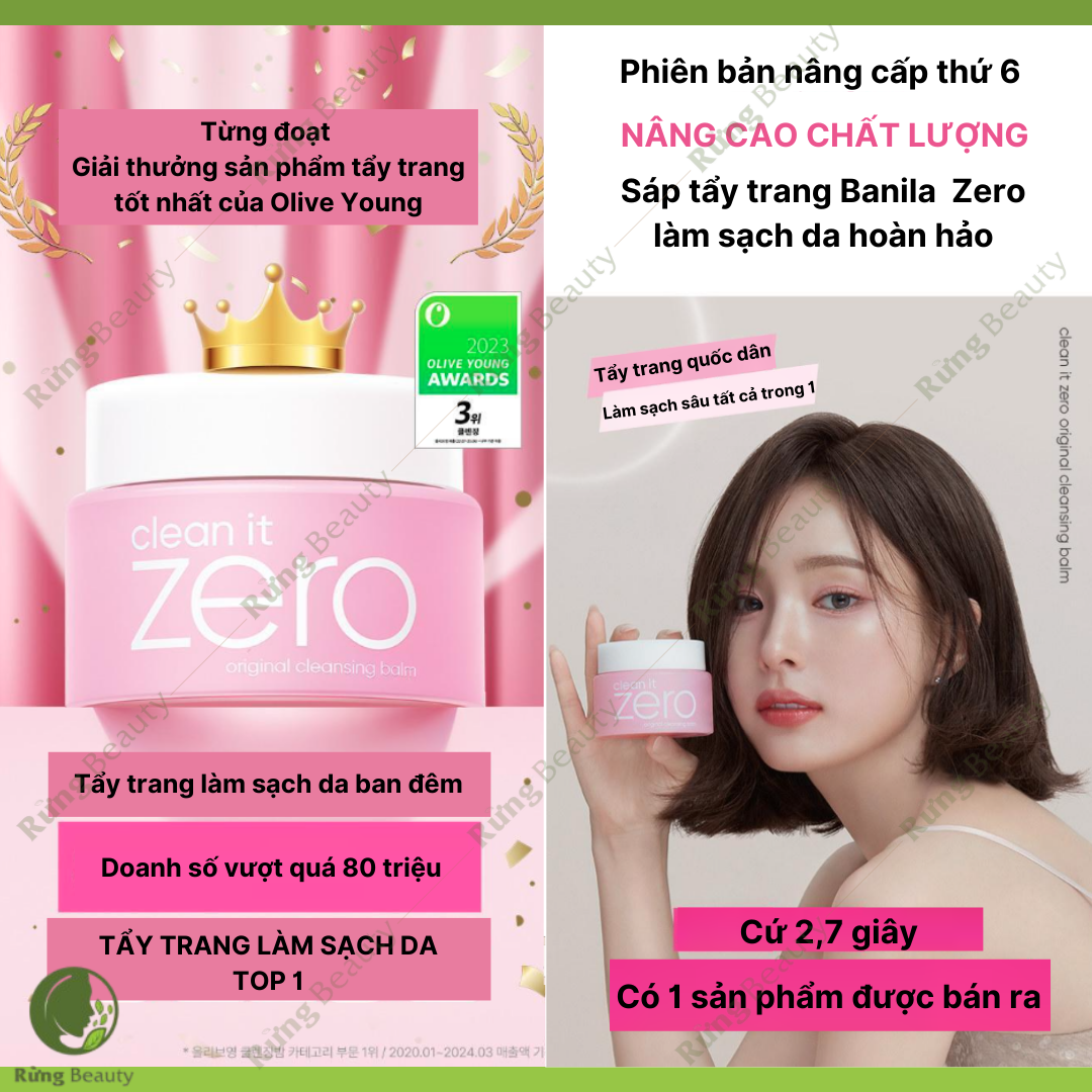 SÁP TẨY TRANG BANILA CO CLEAN IT ZERO #Cleansing_palm_original 100ML/180ML