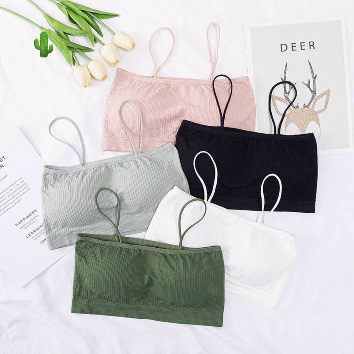 Áo ống hai dây có mút ngực