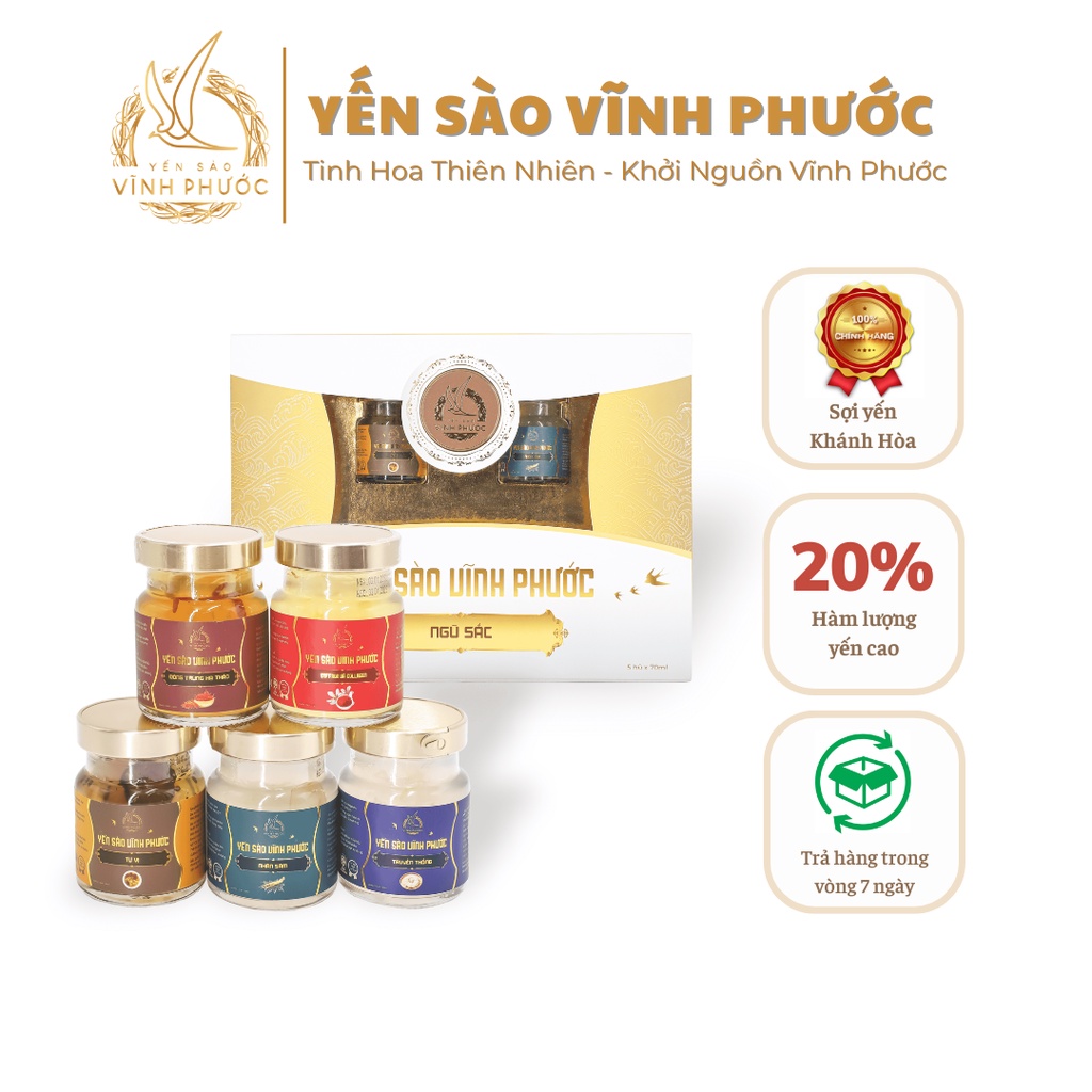 Bird's Nest Five Flavors Vinh Phuoc 70ml - Vinh Phuoc Edible Bird's Nest
