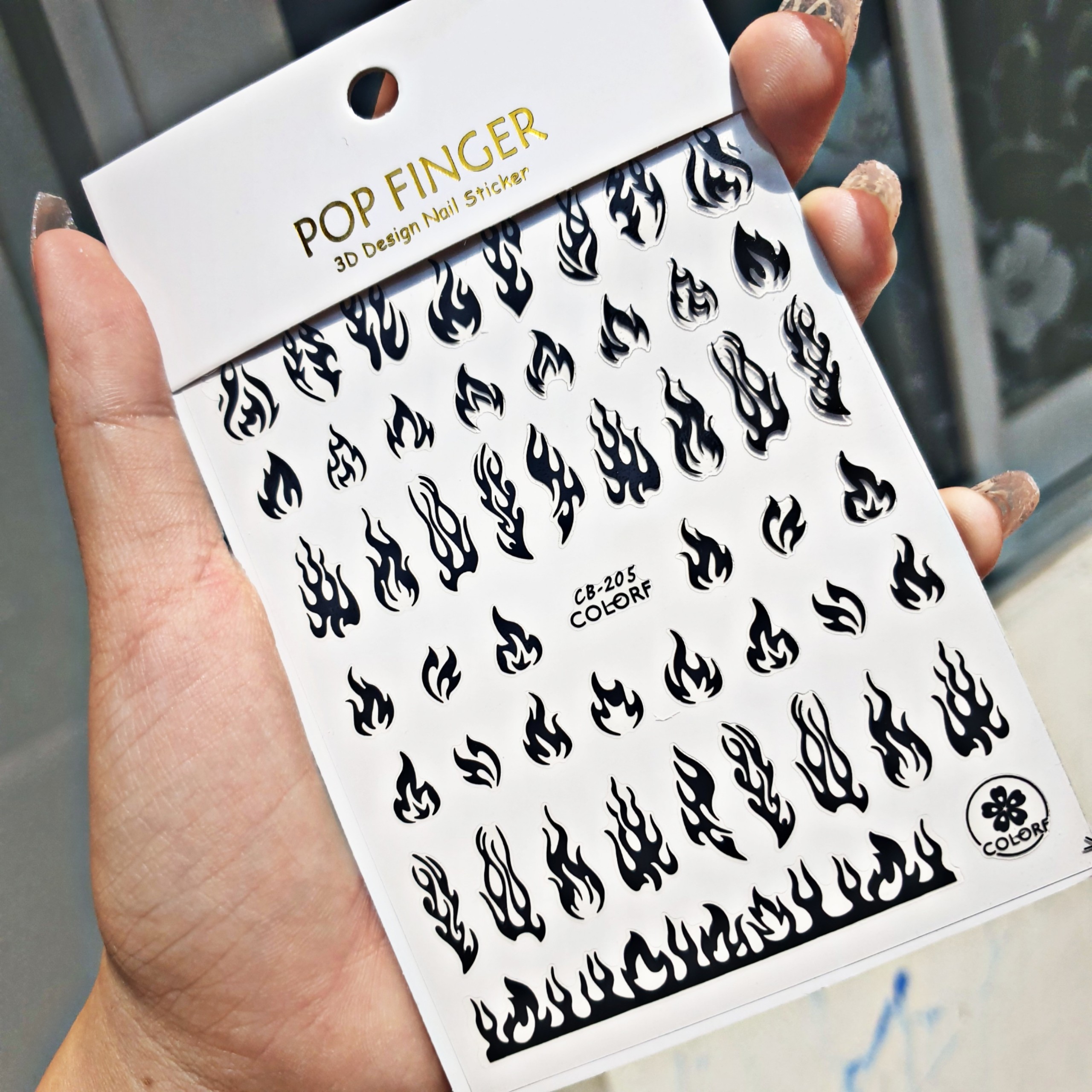Sticker 3d | hình dán móng lửa galaxy | hình dán móng tay