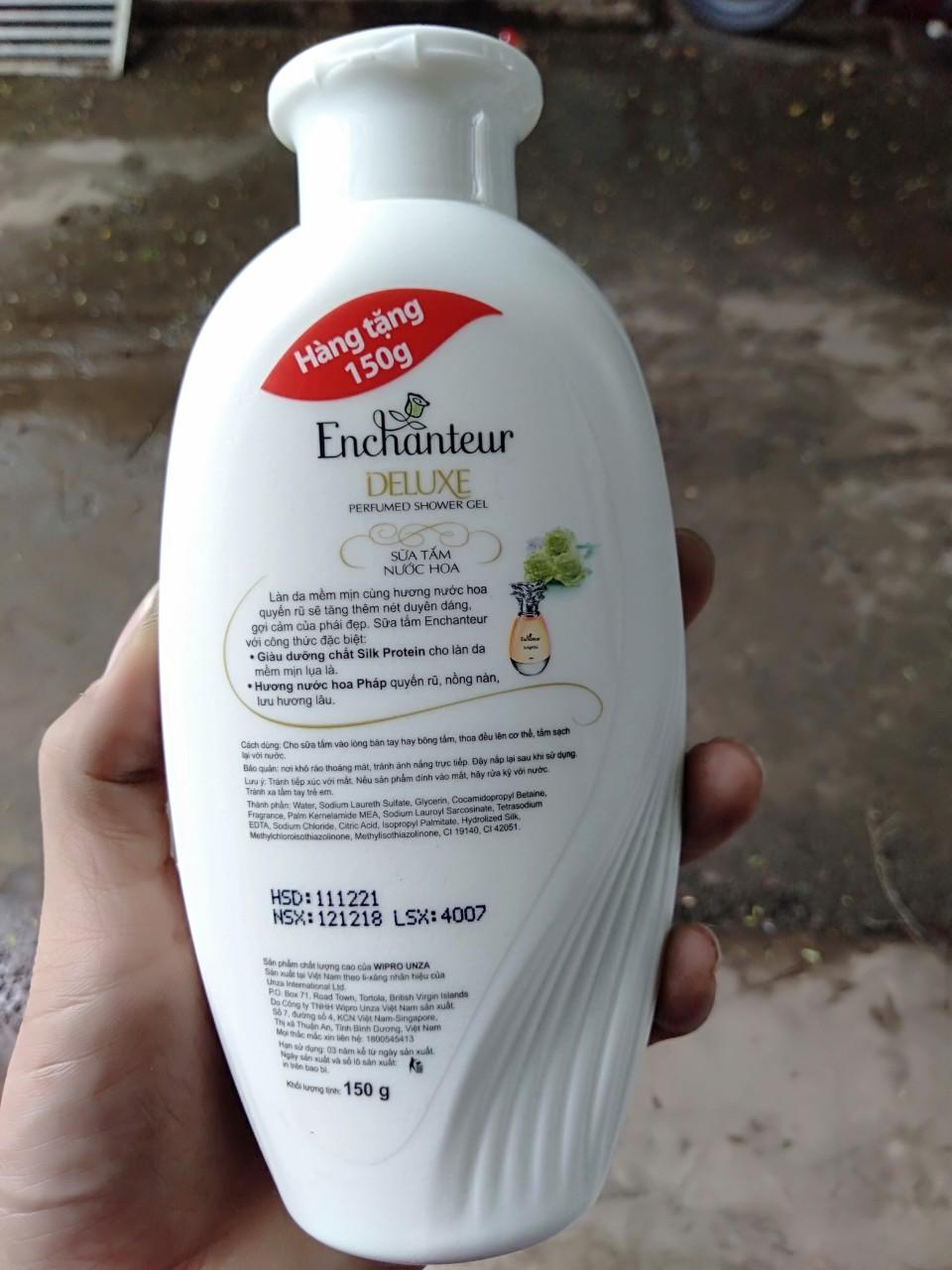 Sữa Tắm Trắng Enchanteur Deluxe (hàng tặng 150g)