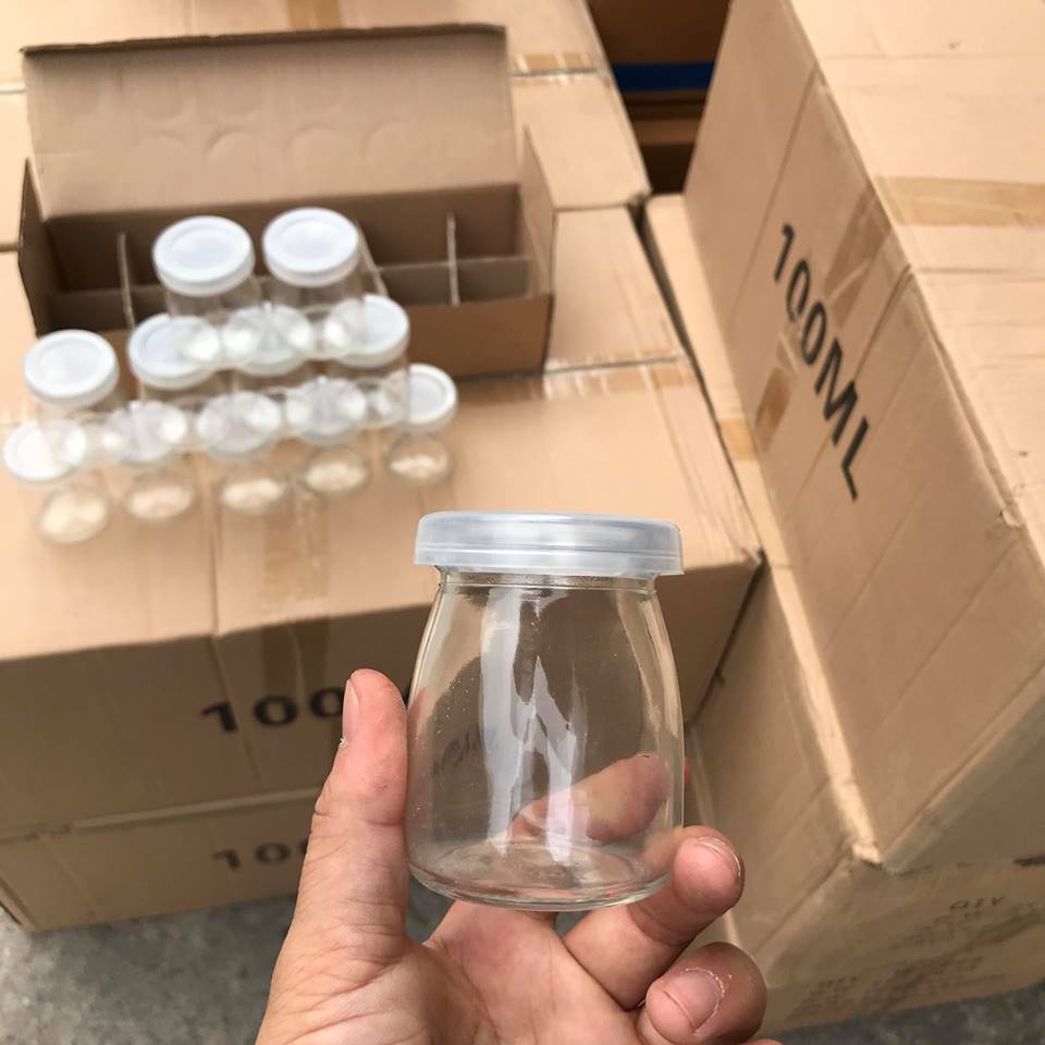 Hũ sữa chua thủy tinh 100ml combo 12 chiếc