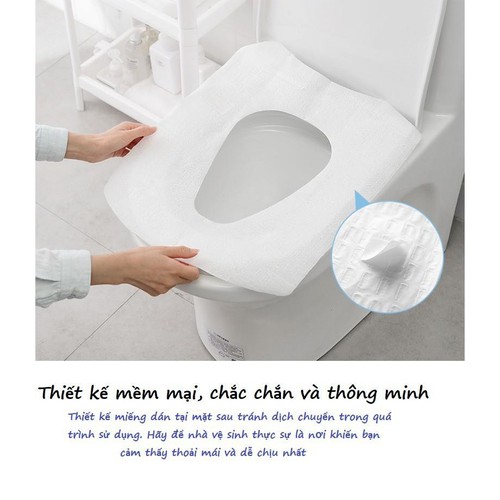 Combo 5 miếng Giấy Lót Bồn Cầu Dùng 1 Lần