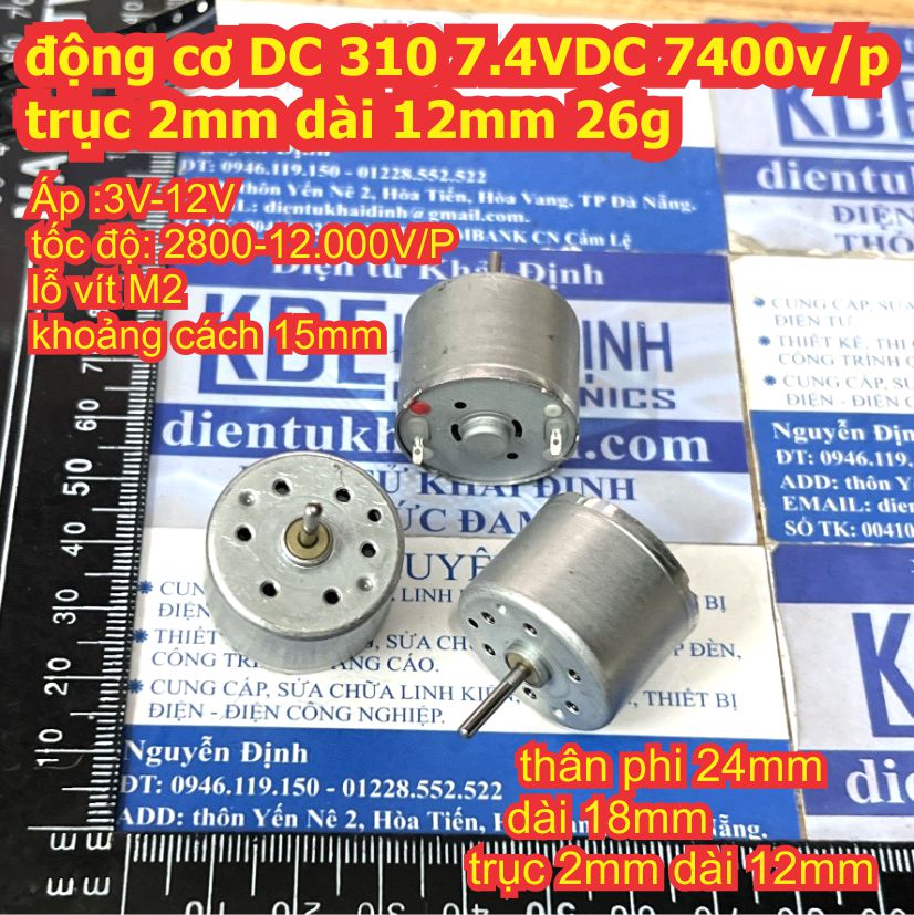 2 cái động cơ dc 310 7.4v 7400v/p trục 2mmx12mm 26g / kingly zt-320-6 3-6vdc 3000-7000v/p trục 2mm + bánh răng 13 răng kde4581