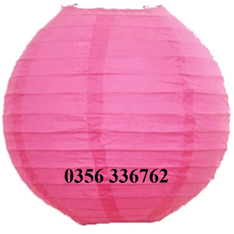 Đèn lồng giấy lụa tròn, đèn trang trí phong cách Nhật Bản, đường kính 25cm