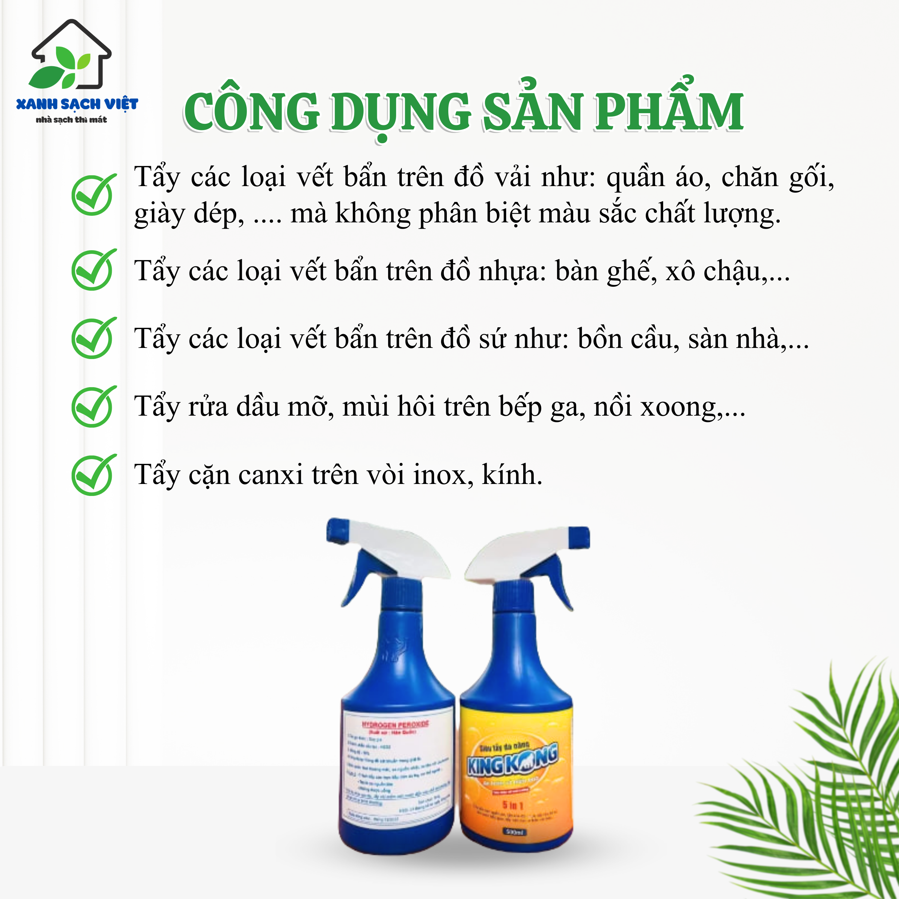 Cặp siêu tẩy đa năng KINGKONG, tẩy mốc quần áo, giầy dép…