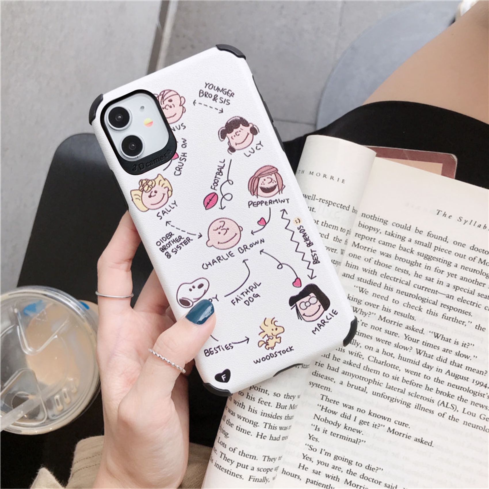 Ốp Lưng Da IMD Snoopy x Brown