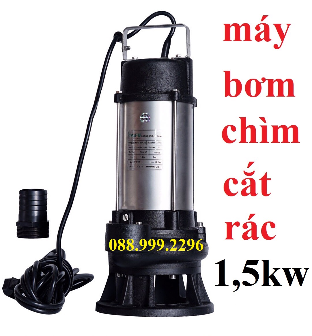 máy bơm chìm cắt rác