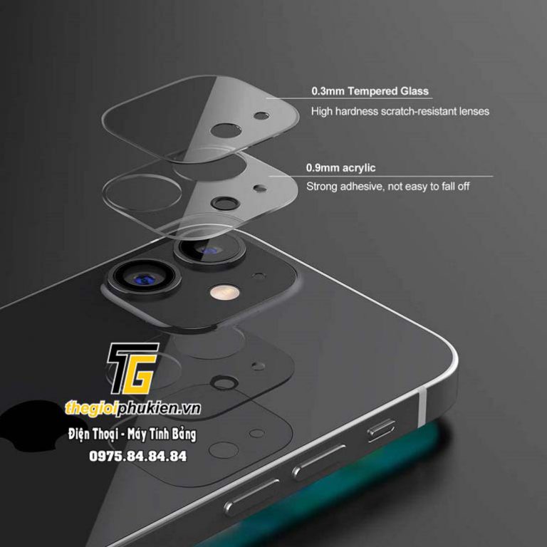 Kính cường lực bảo vệ Camera iPhone 12, 12 Mini
