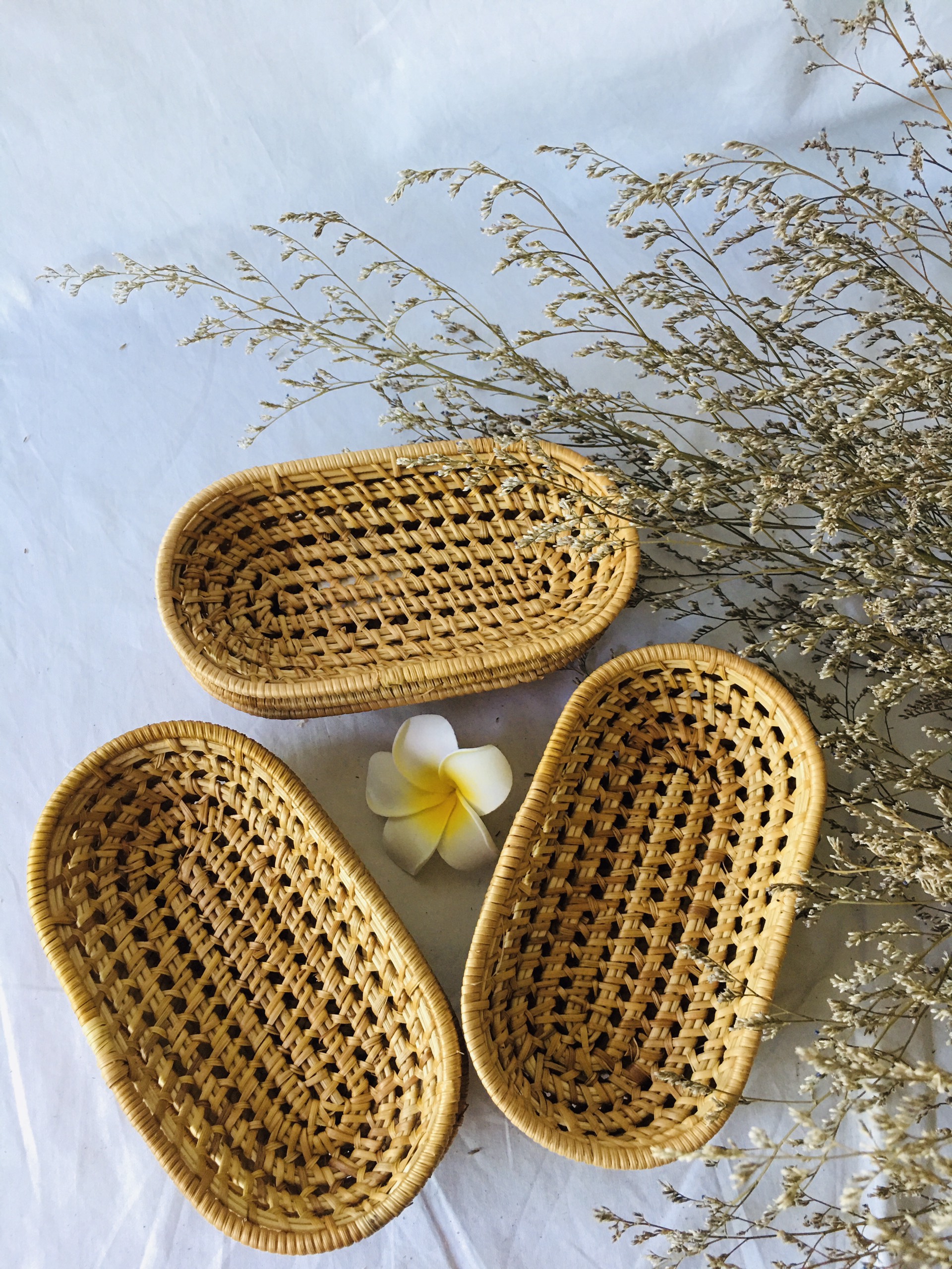 Rổ Mây Oval Sâu Nhỏ Đựng Đồ