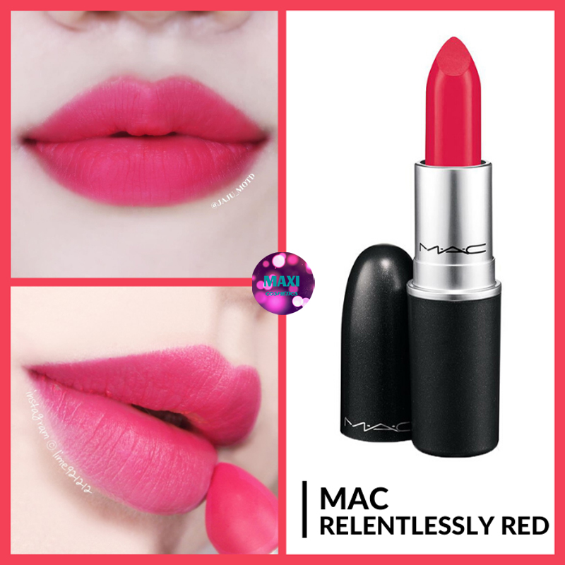 Son Lì Mac Màu 706 Relentlessly Red - Đỏ Hồng San Hô