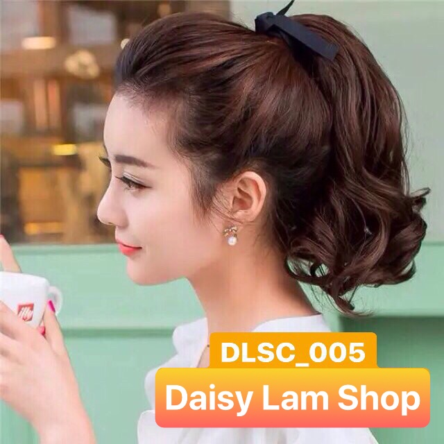 CỘT TÓC GIẢ XOĂN NGẮN 28CM C005