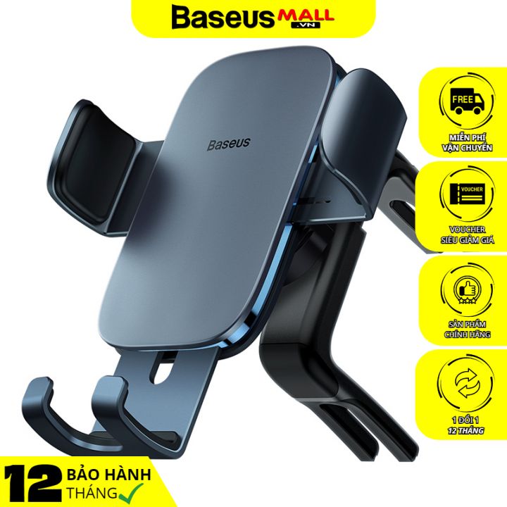Bộ đế giữ điện thoại khóa tự động bằng trọng lực gắn trên ô tô baseus metal ageⅱ gravity car mount