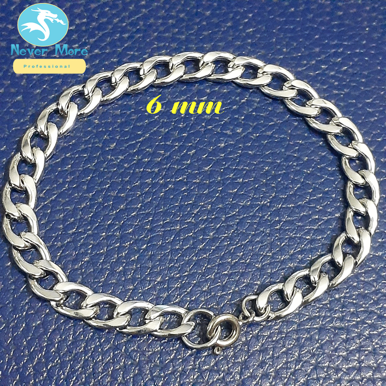 Lắc tay inox cao cấp kiểu lặc 6mm Khóa Xịn siêu đẹp, chuẩn thời trang