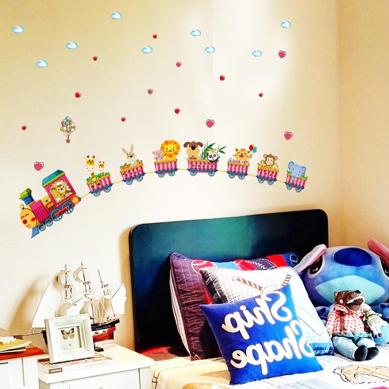 Decal trang trí phòng cho bé Đoàn tàu xe lửa size lớn Giấy dán tường