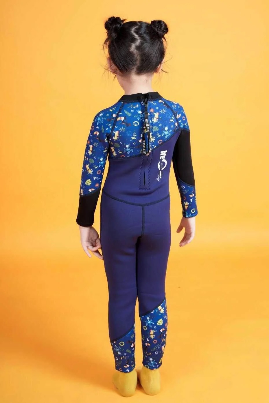 Đồ Bơi Trẻ Em Giữ Nhiệt Wetsuit FullBody Navy Pattern