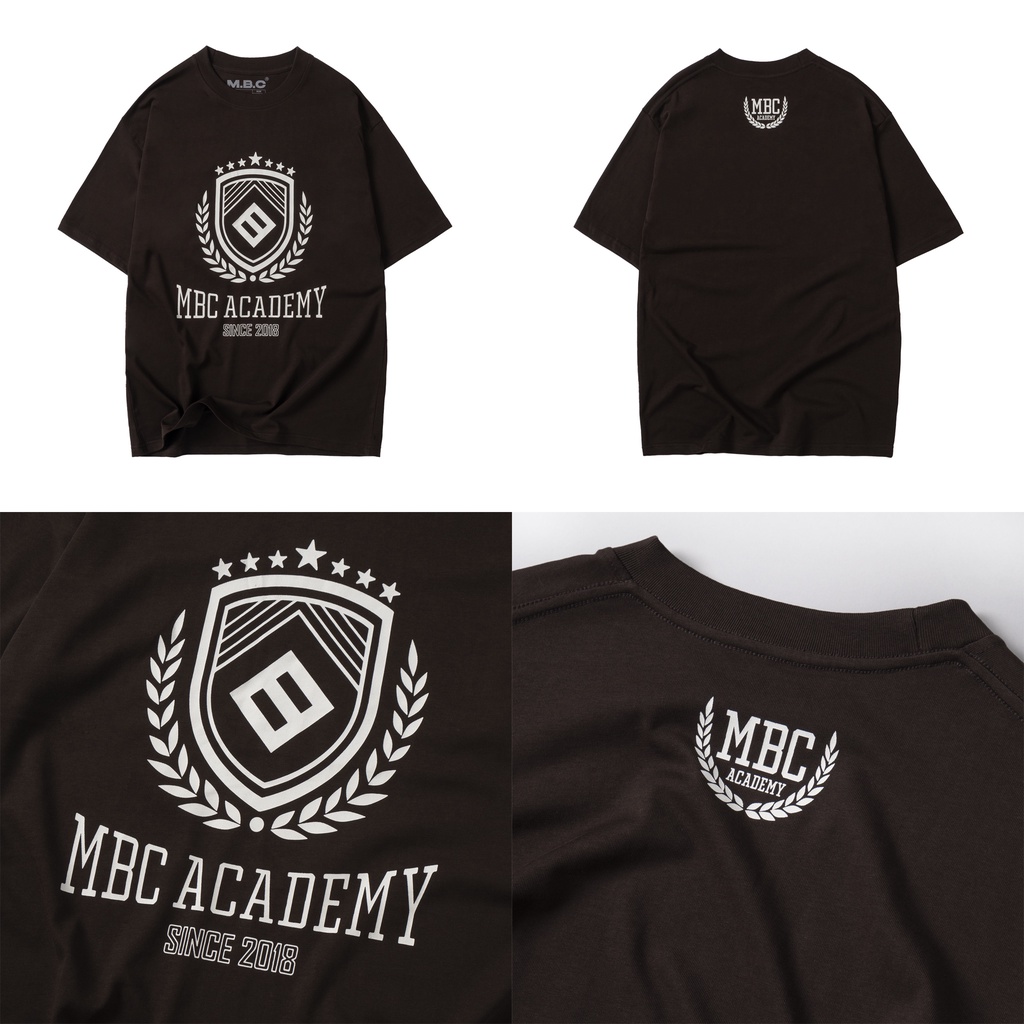 Áo Thun Cổ Tròn MBC Academy - Brown/Navy/Green/Dark Gray