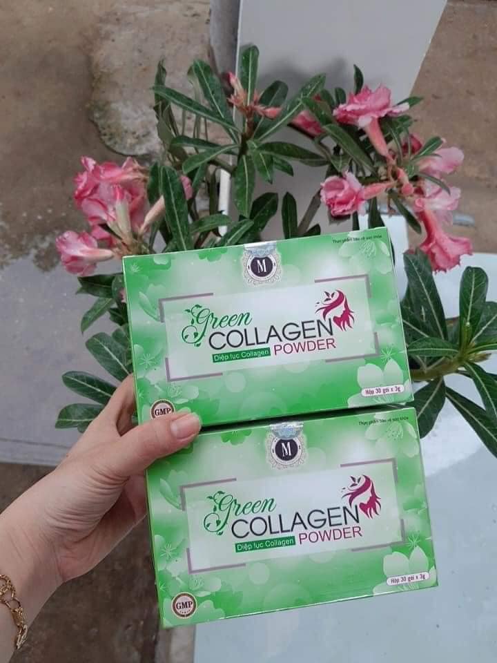 Bột diệp lục collagen (hộp 30 gói)