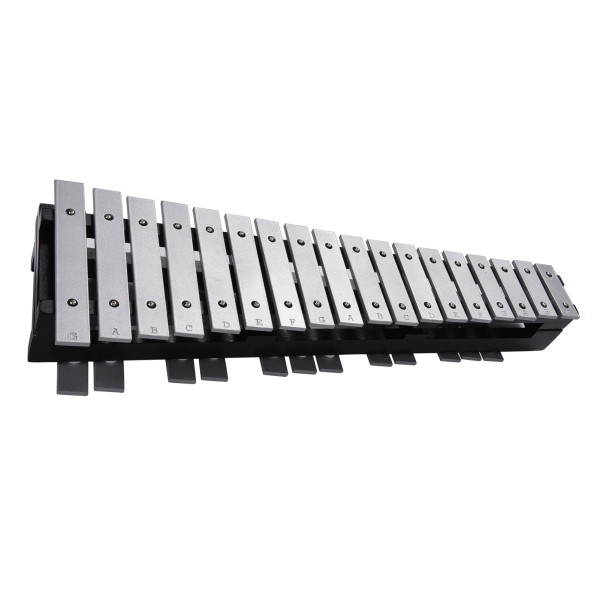 Foldable 30 Note Glockenspiel Xylophone Wooden Frame Aluminum Bars Educational Percussion Musical Instrument Gift with Carrying Bag