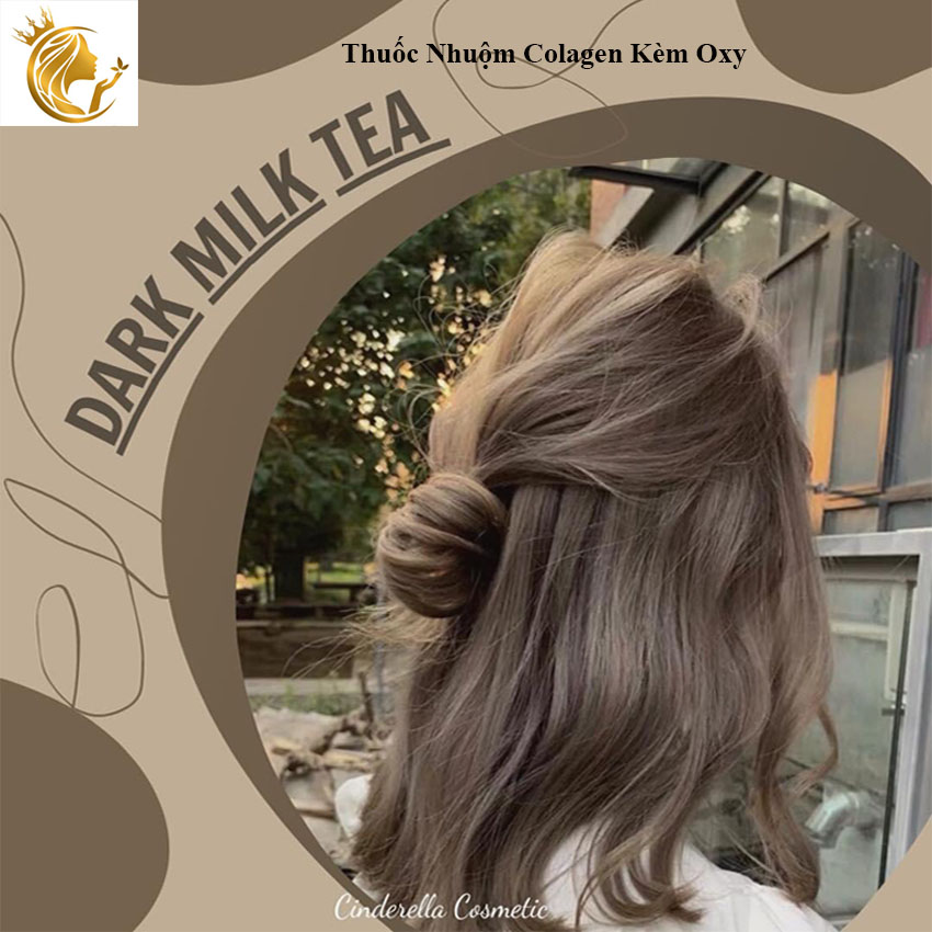 Milk Tea Color Hair Dye with Oxygen