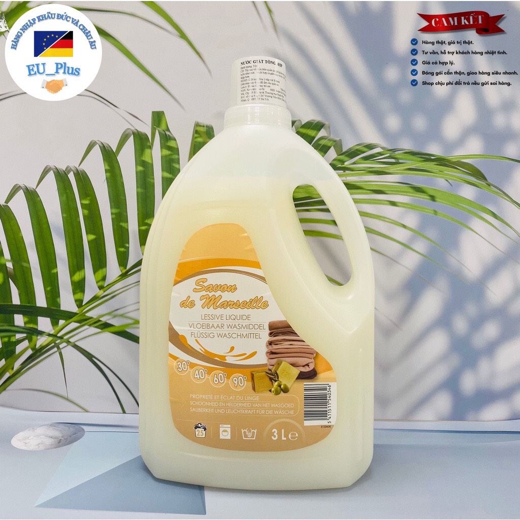 Nước Giặt Savon De Marseille Can 3L Pháp