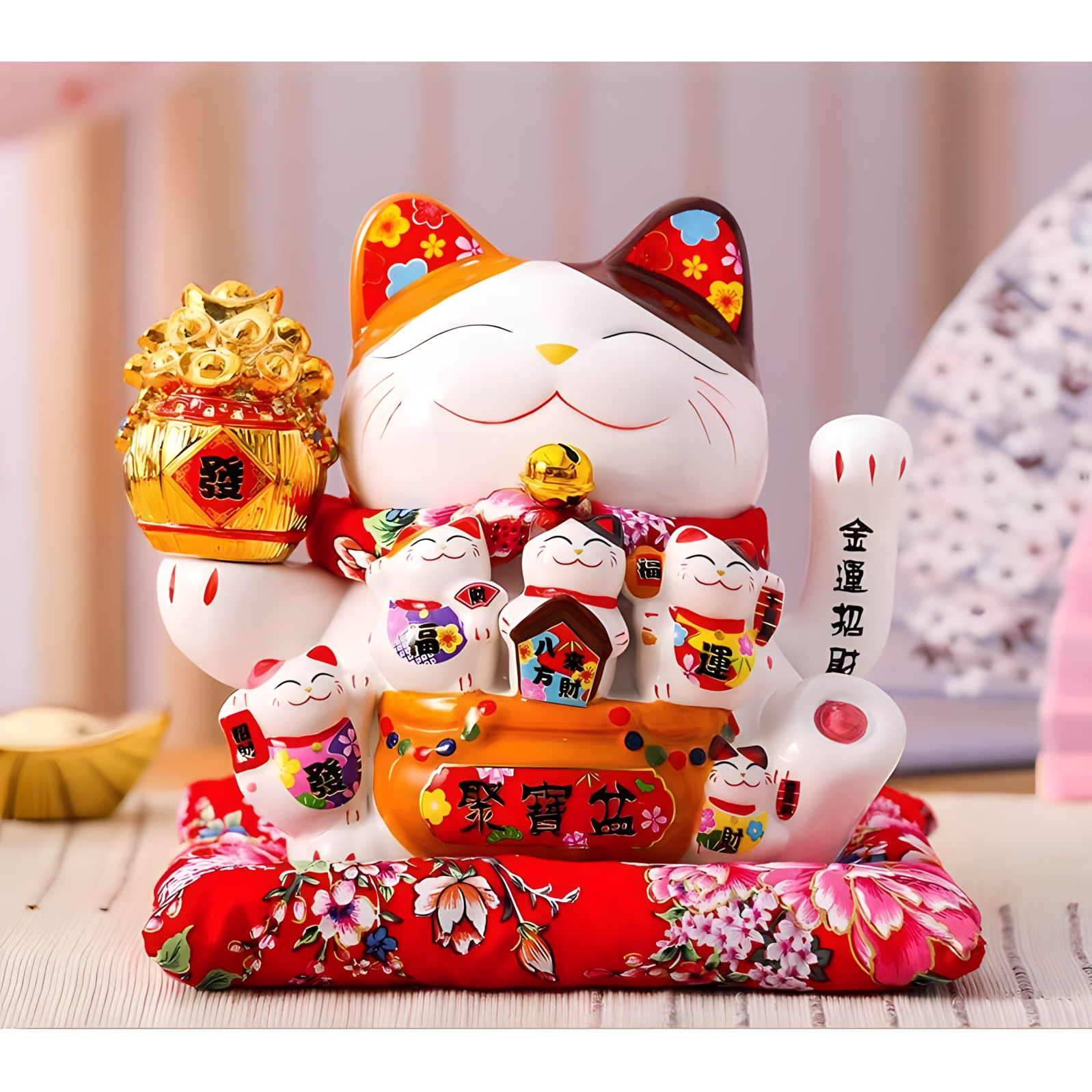 Mèo Thần Tài vẫy tay - cao 16cm