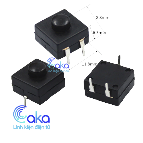 Công tắc đèn pin 3 chân V2 kích thước 12x12mm
