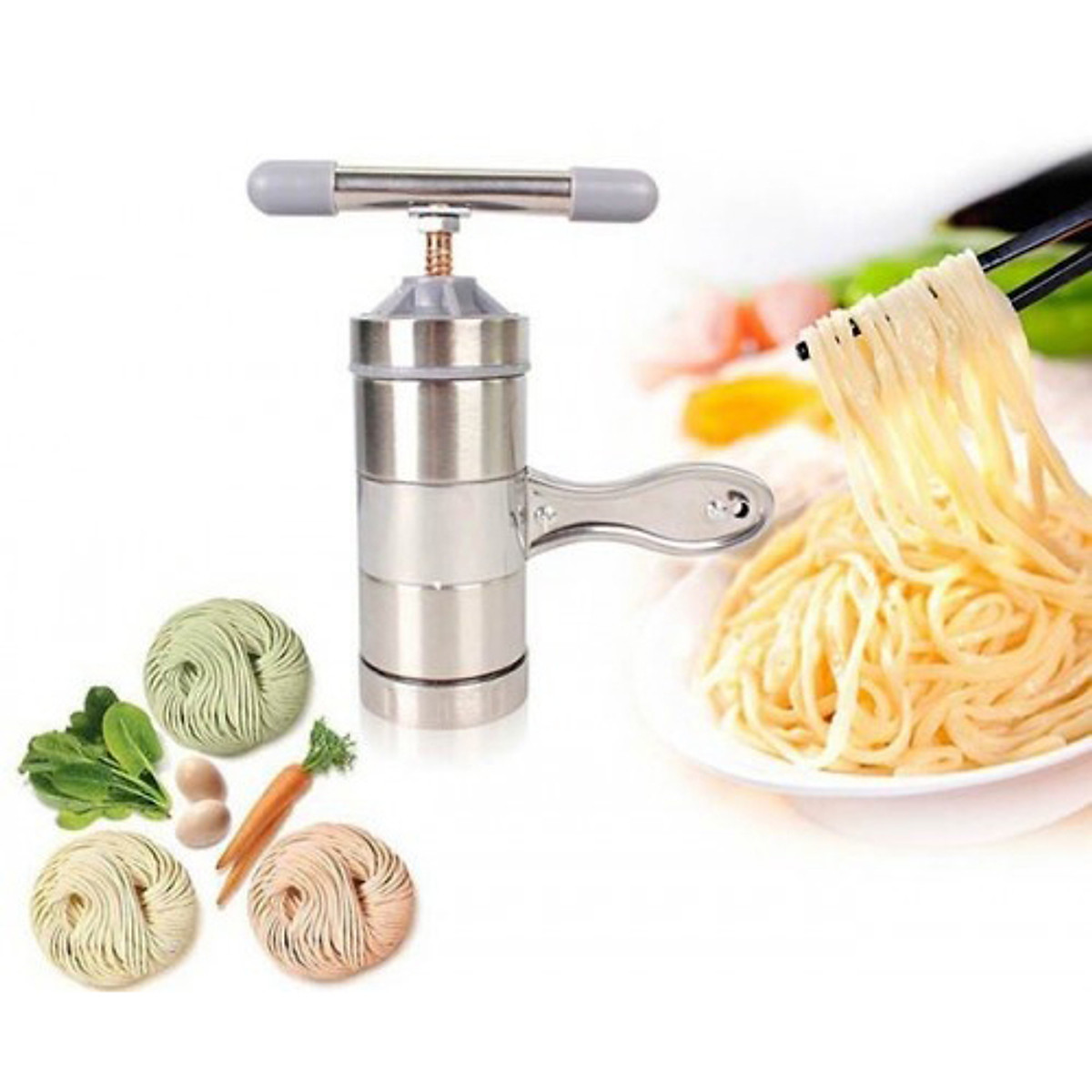 Dụng cụ làm bún mì tươi 5 đầu inox, tiện lợi, dễ làm, không gỉ, bền, dễ vệ sinh