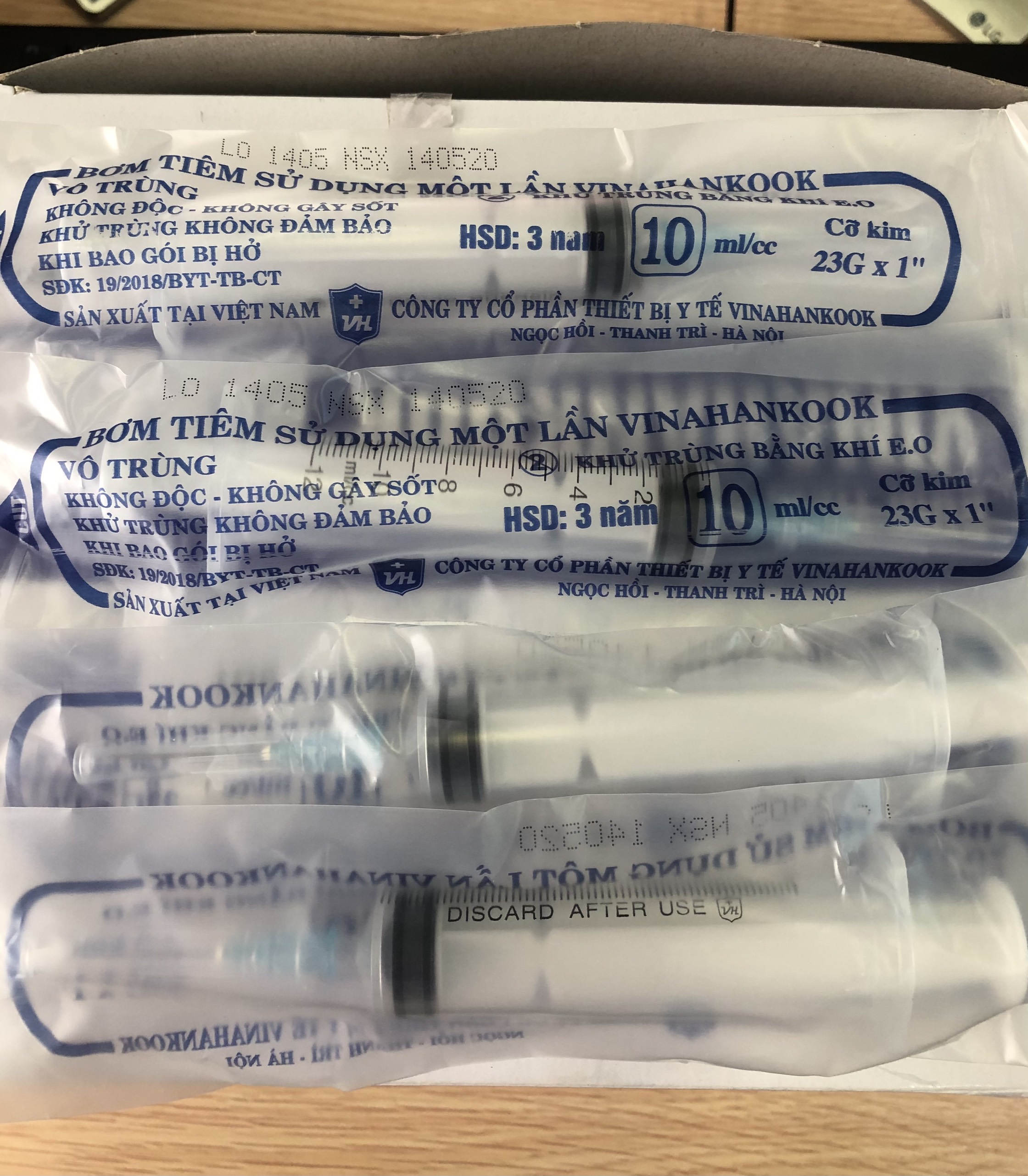 Bơm Kim Tiêm 10cc Vinahankook
