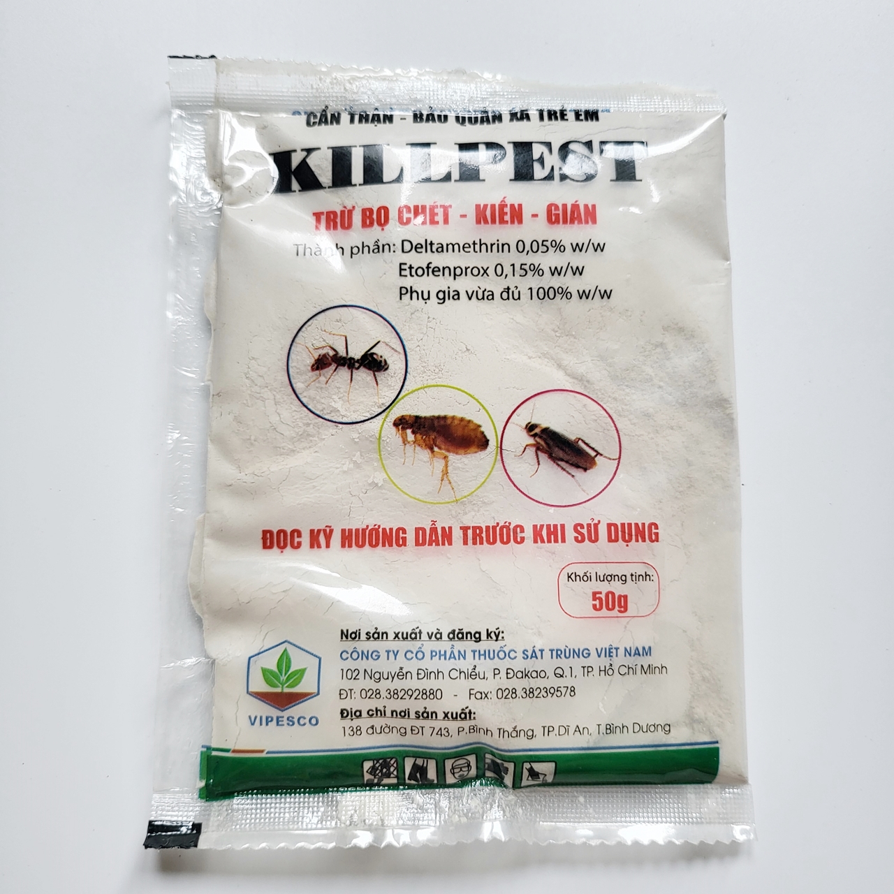 Bug Killer & Pest Control repellent for cat dog flea pack 50gr