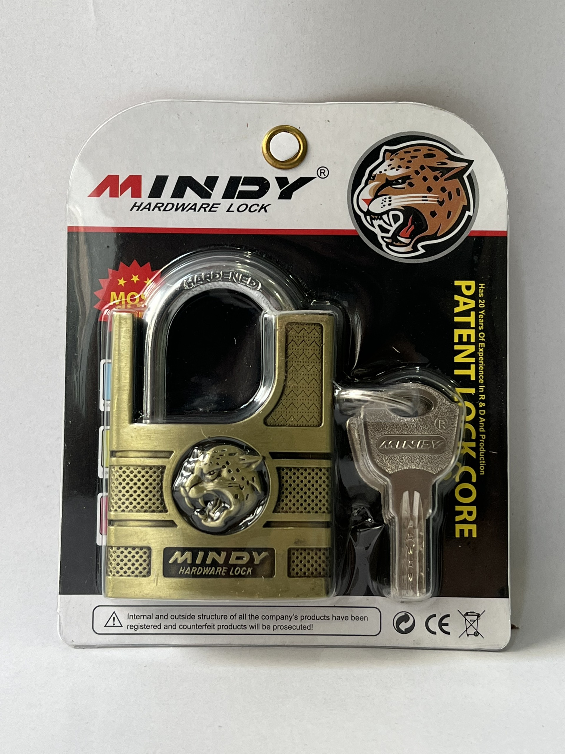 Ổ Khoá Mindy hoạ tiết đầu báo chống trộm, chống cắt 6P, 5P
