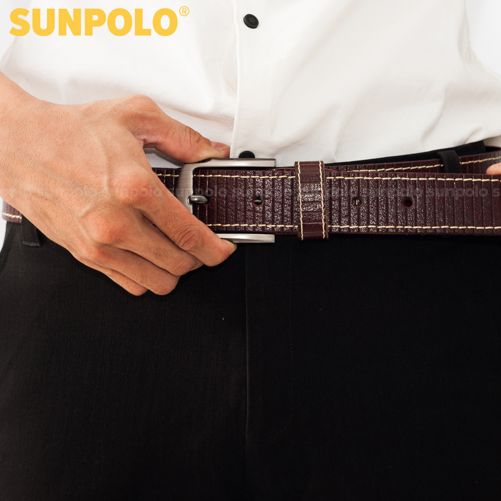 Men genuine leather belt BSMK25 (black, brown, dark brown)