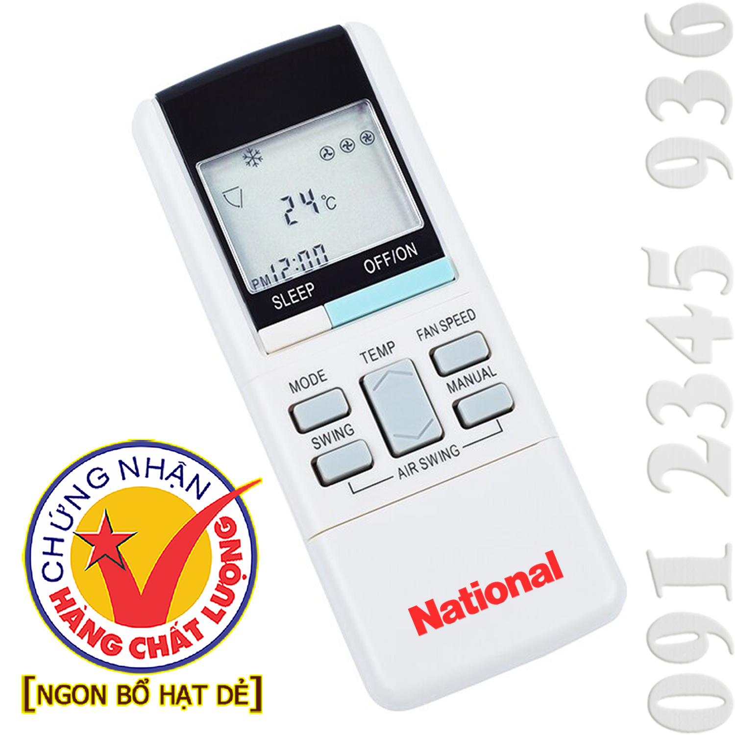 Điều khiển National [HÀNG ĐẸP] cho điều hòa. (Mẫu số 3)