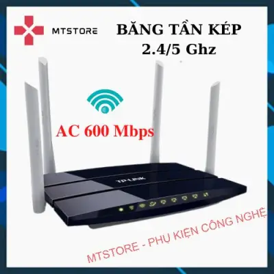 Router wifi TPLINK băng tần kép 3320 chuẩn AC 600 Mbps , Modem wifi sóng xuyên tường băng tần kép, bộ phát wifi 5ghz, cuc phat wifi, bo phat wifi tplink - Hàng Thanh Ly 95%
