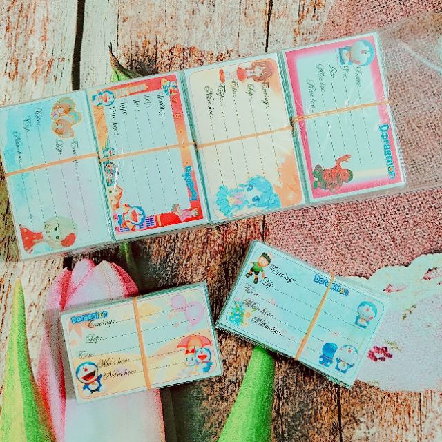 1.000 cái nhãn vở , (100 túi x 10 cái/túi nhãn vở hoạt hình )